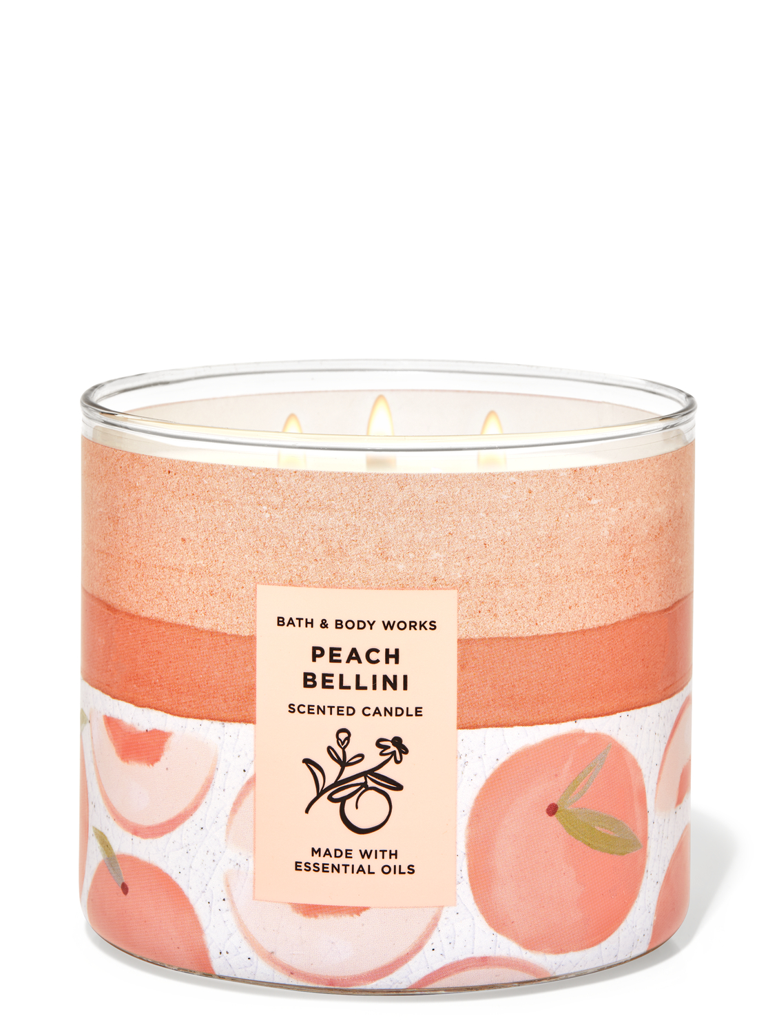 bath and body works market peach candle