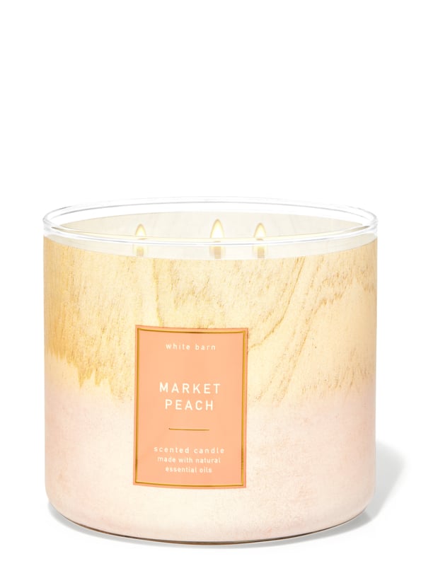 bath and body works market peach candle